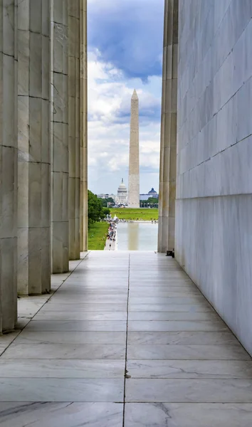 Säulen washington monument capitol hill lincoln monument washington dc — Stockfoto