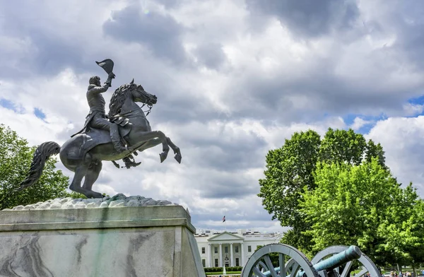 Jackson Statue Canons Lafayette Park White House Washington DC — Stock Photo, Image