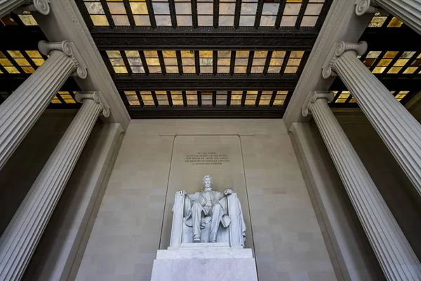 Abraham Lincoln Statue Memorial Washington DC — Stock Photo, Image