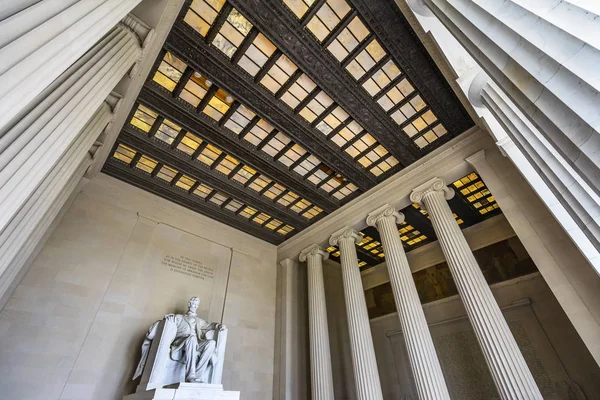 Abraham Lincoln pomnik pomnik Washington DC — Zdjęcie stockowe