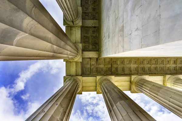 Hoge kolommen Abraham Lincoln Memorial Washington DC — Stockfoto