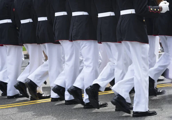 Unidade de Marcha dos Fuzileiros Navais Memorial Day Parade Washington DC — Fotografia de Stock