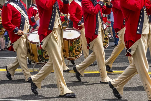 Continental Army Drums Band Gedenktag Parade Washington dc — Stockfoto