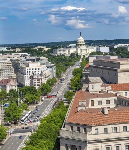 Pennsylvania avenue justizministerium us capitol washington dc — Stockfoto