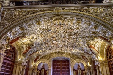 Süslü Tavan Kapı Santo Domingo de Guzman Kilisesi Oaxaca Meksika