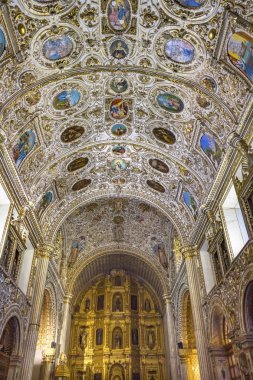 Süslü Tavan Sunağı Santo Domingo de Guzman Kilisesi Oaxaca Mexic