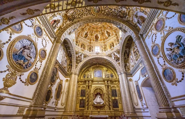 Zdobená stropní kopule Santo Domingo de Guzman Church Oaxaca Mexiko — Stock fotografie