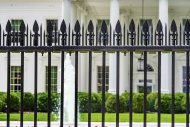 Siyah çit Beyaz Saray Pennsylvania Ave Washington DC