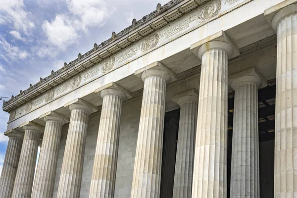 Hoge kolommen Abraham Lincoln Memorial Washington DC — Stockfoto