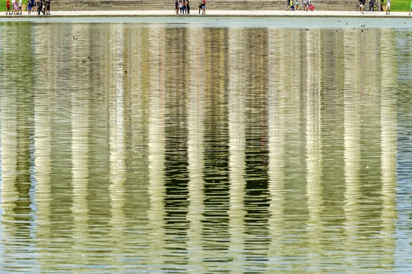 Absztrakt háttér Refleciont Lincoln Memorial tükröző Pool Washington DC — Stock Fotó