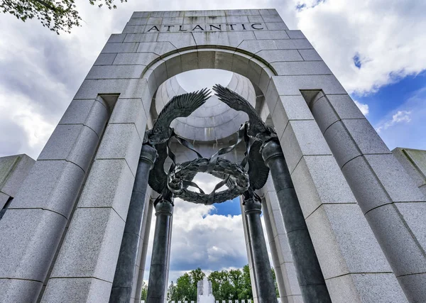 Atlantik Arch Dünya Savaşı Memorial National Mall Washington Dc — Stok fotoğraf