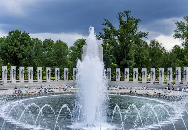 Fountain World War II Memorial National Mall Washington DC — Stock Photo, Image