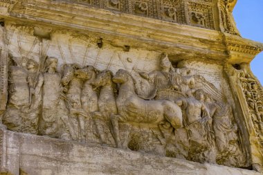Taş Araba Titus Arch Roma Forumu Roma İtalya 