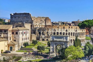 Antik Forum Titus Arch Roma Kolezyum Roma İtalya 