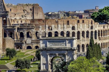 Antik Forum Titus Arch Roma Kolezyum Roma İtalya 