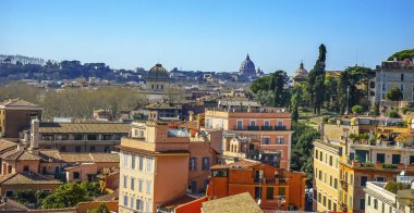 Roma Sokak Binaları Vatikan Palantine Hill Roma İtalya 
