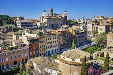 Meşgul Roma Street Palantine Hill Victor Emanuele Anıtı Roma I