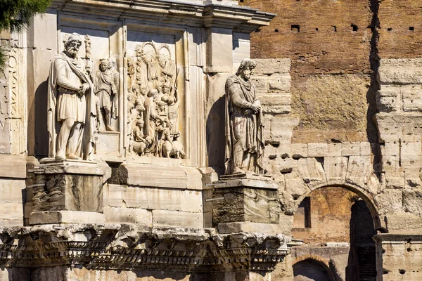 Ancient Constantine Arch Roman Colosseum Roma Itália — Fotografia de Stock