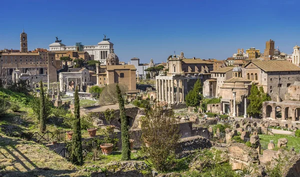 Ancient forum Vesta tempel Regia Capitoline Hill Rome Italië — Stockfoto