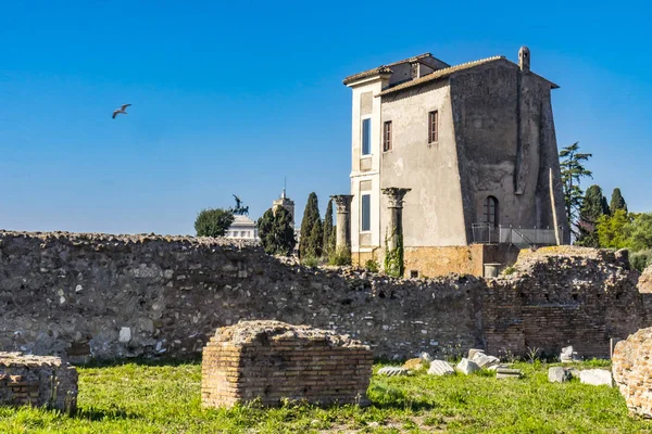 Oude ruïnes museum Palantine Hill Rome Italië — Stockfoto