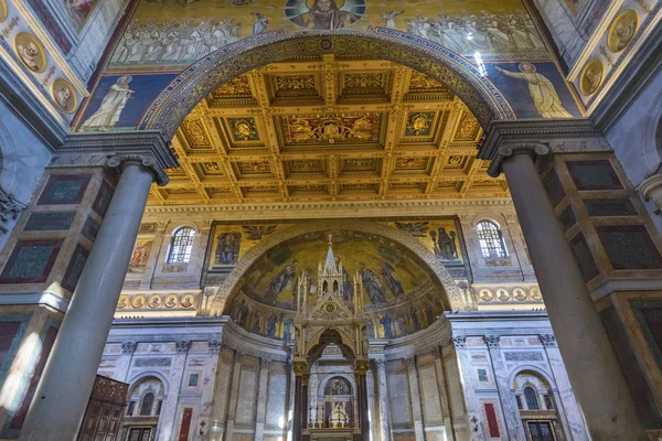 Ciborium Mezar Papalık Bazilikası Paul Beyond Duvarlar Roma İtalya — Stok fotoğraf