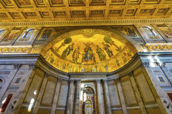 古代耶稣马赛克教皇大教堂保罗超越墙罗马意大利 — 图库照片
