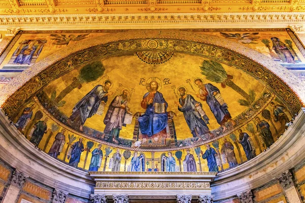 Ancien Jésus Mosaïque Basilique papale Paul Au-delà des murs Rome Italie — Photo