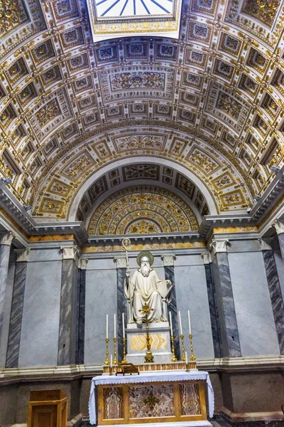 Statue Altar Chapel Papal Basilica Paul Beyond Walls Rome Italy — Stock Photo, Image