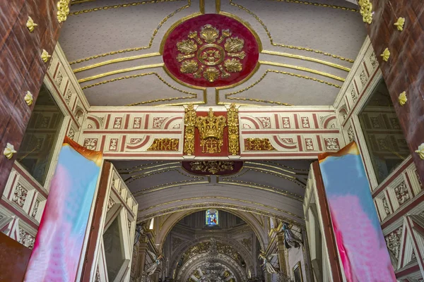 Arco Basilica Madonna Solitudine Facciata Chiesa di Oaxaca Messico — Foto Stock