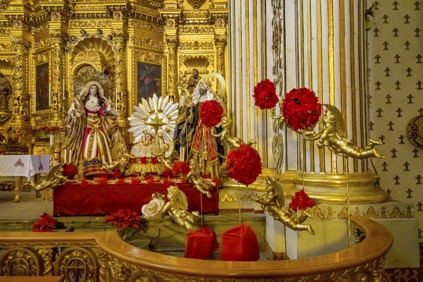 Christmas Creche Decorations Santo Domingo de Guzman Church Oaxaca Mexico — Stock Photo, Image