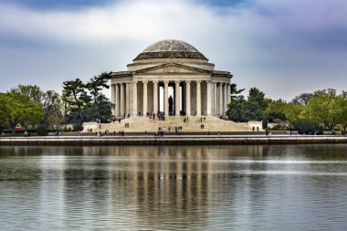 Jefferson Memorial Tidal Basin Yansımaları Washington DC