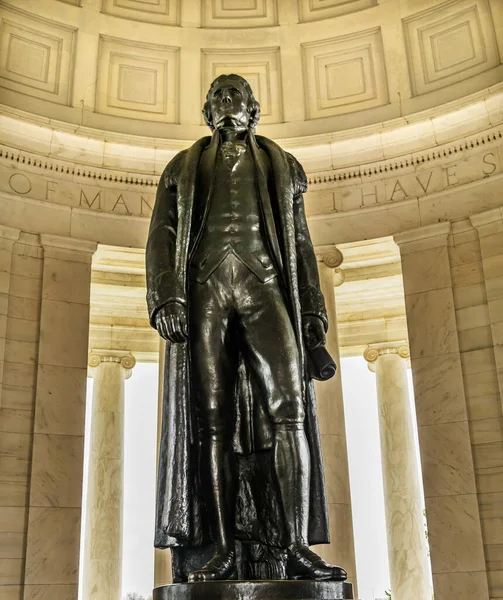 Estátua Jefferson de Bronze Memorial Washington DC — Fotografia de Stock