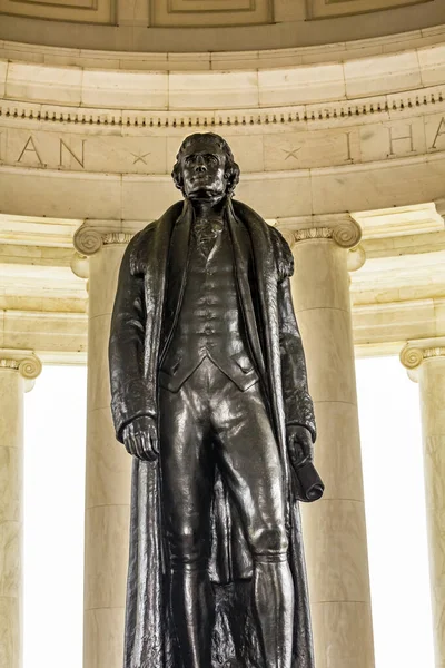 Statua Jefferson in bronzo Memoriale Washington DC — Foto Stock