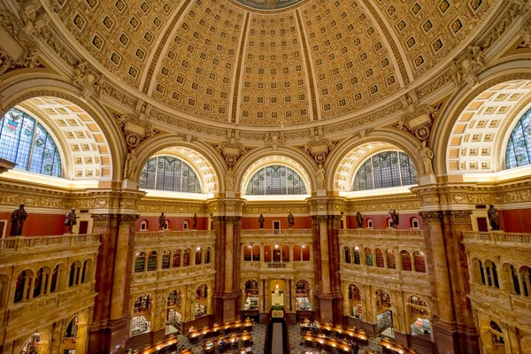 Αναγνωστήριο Θόλος Βιβλιοθήκη του Κογκρέσου Ουάσιγκτον Dc — Φωτογραφία Αρχείου