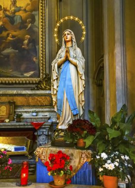 Mary Heykeli Santa Maria Miracoli Kilisesi Piazza Popolo İtalya
