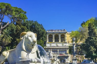  Aslan Çeşmesi Tanrıçası Roma Piazza Popolo Roma Heykeli İtalya 