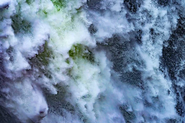 Snoqualme Falls Abstract Washington State Pacific Northwest Gushing Waterfall Creates — Stock Photo, Image