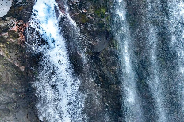 Snoqualme Falls Abstract Washington State Pacific Northwest Gushing Waterfall Creëert — Stockfoto