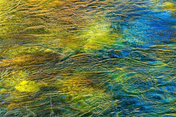 Yellow Green Blue South Fork Snoqualme River Abstract Snoqualme Valley — стокове фото