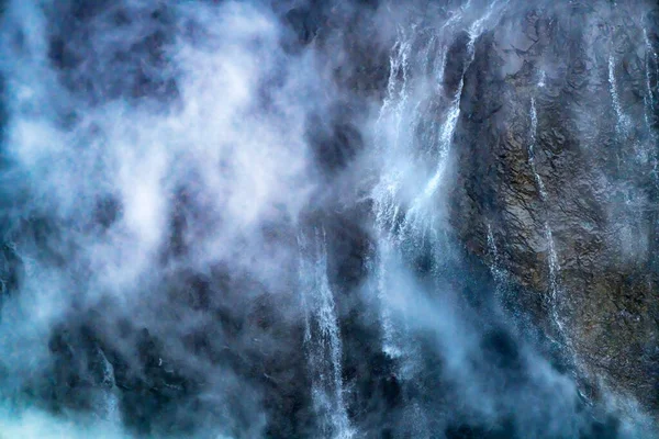 Snoqualme Falls Abstrato Washington State Pacific Northwest Gushing Waterfall Cria — Fotografia de Stock