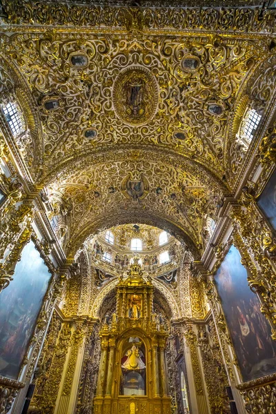 Puebla Messico Gennaio 2019 Chiesa Santa Domingo Cappella Del Rosario — Foto Stock