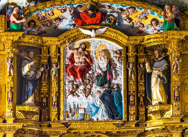 Puebla Mexico January 2019 Altar Santa Domingo Church Basilica Puebla — Stock Photo, Image