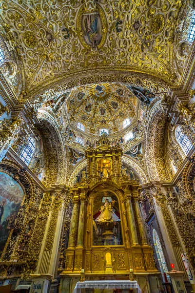 Puebla Messico Gennaio 2019 Chiesa Santa Domingo Cappella Del Rosario — Foto Stock