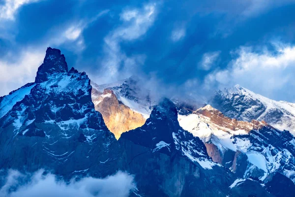 Pijnhorens Drie Granieten Toppen Nationaal Park Torres Del Paine Patagonië — Stockfoto