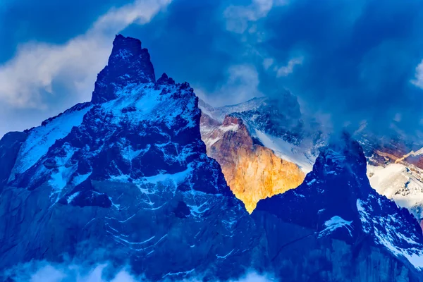 Pijnhorens Drie Granieten Toppen Nationaal Park Torres Del Paine Patagonië — Stockfoto
