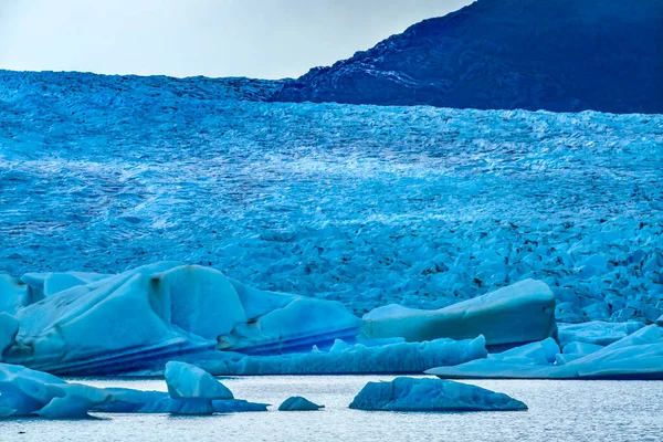 Glaciar Azul Gris Lago Sur Campo Hielo Patagonia Parque Nacional —  Fotos de Stock