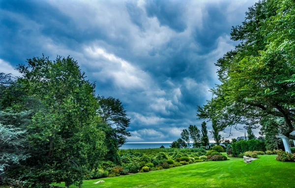 Fırtına Yaklaşıyor Padanaram View Yelkenli Şahinler Bay Dartmouth Masschusetts — Stok fotoğraf