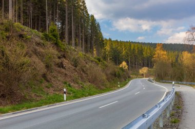 Bir yol aracılığıyla Harz Ulusal Parkı, Aşağı Saksonya, Almanya