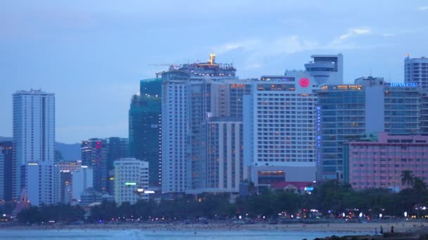 Nha Trang Vietnam Asia Julio 2018 Vietnamita Vacaciones Resort Playa — Vídeos de Stock