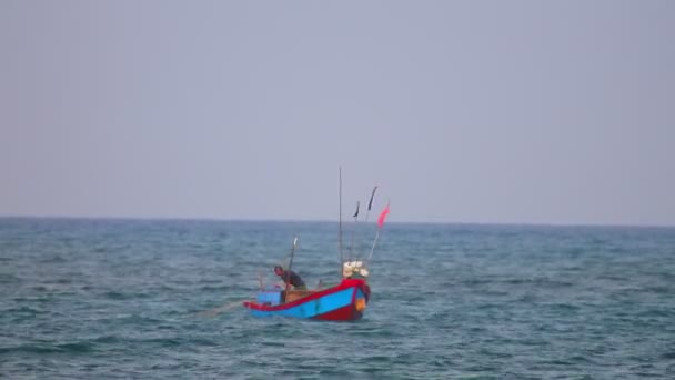 Mar Sul China Vietnã Central Ásia Agosto 2018 Barco Pesca — Vídeo de Stock